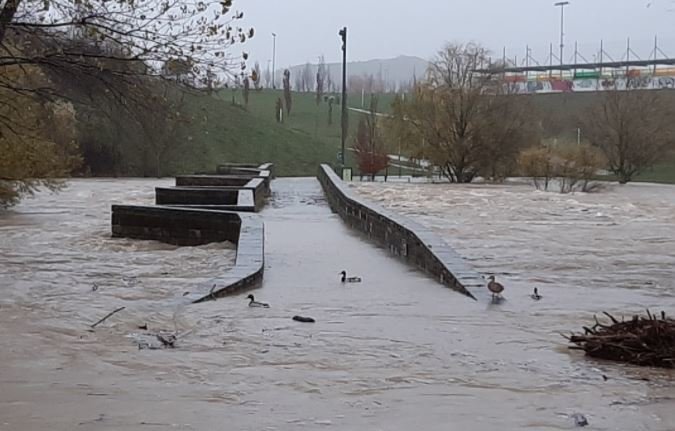Inundaciones en Burlada. Foto: Ayuntamiento de Burlada