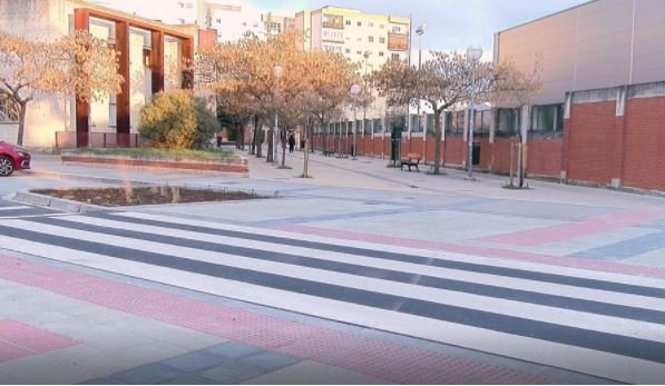 Obras terminadas en la calle Ezcaba de la Txantrea. Foto: Ayuntamiento de Pamplona