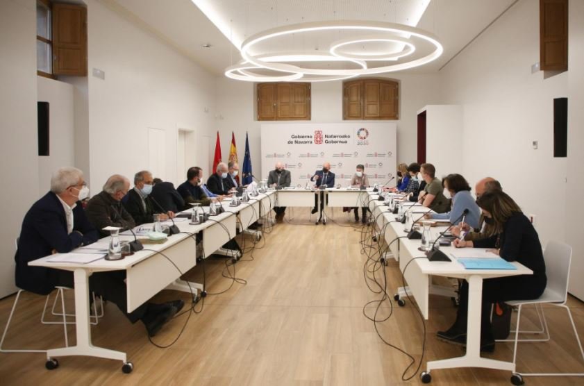 Reunión del Consorcio de Alta Velocidad de la Comarca de Pamplona en el Palacio de Navarra. - GOBIERNO DE NAVARRA