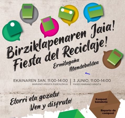 Fiesta del reciclaje en Ermitagaña y Mendebaldea