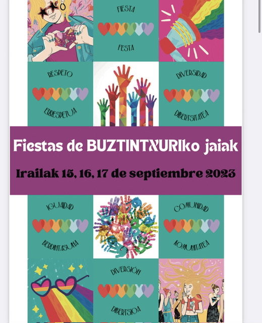 Foto: Cartel de fiestas de Buztintxuri