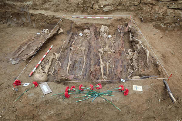 Imagen de las exhumaciones de Berriozar