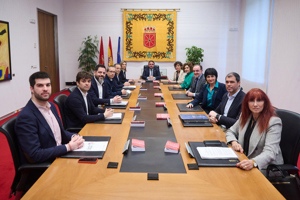 Foto: Componentes de la Mesa y Junta del Parlamento Foral